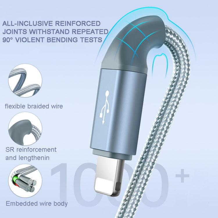 ROMOSS CB25 3 In 1 3.5A  8 Pin + Micro USB + Type C/USB-C Cable 1m(Space Gray) - Multifunction Cable by ROMOSS | Online Shopping South Africa | PMC Jewellery | Buy Now Pay Later Mobicred