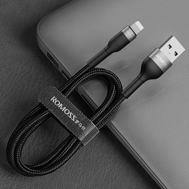 ROMOSS  CB12B 2.4A 8 Pin Fast Charging Cable For IPhone / IPad Data Cable 1.5m(Gray Black) - Normal Style Cable by ROMOSS | Online Shopping South Africa | PMC Jewellery