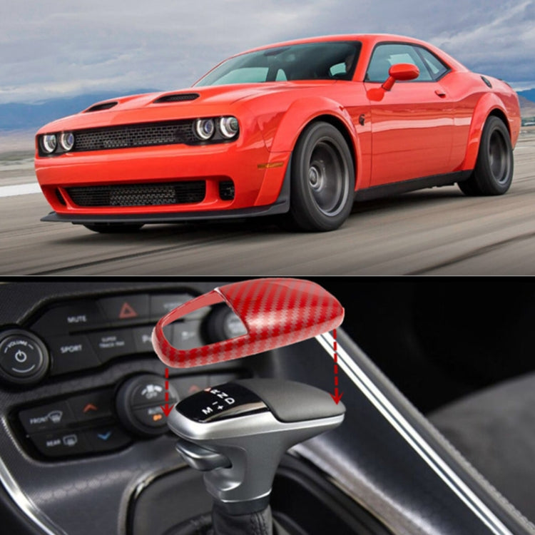 For Dodge Challenger/Charger SRT Gear Left-hand Drive Head Cover Gear Lever Decoration(Red) - Car Interior Mouldings by PMC Jewellery | Online Shopping South Africa | PMC Jewellery | Buy Now Pay Later Mobicred