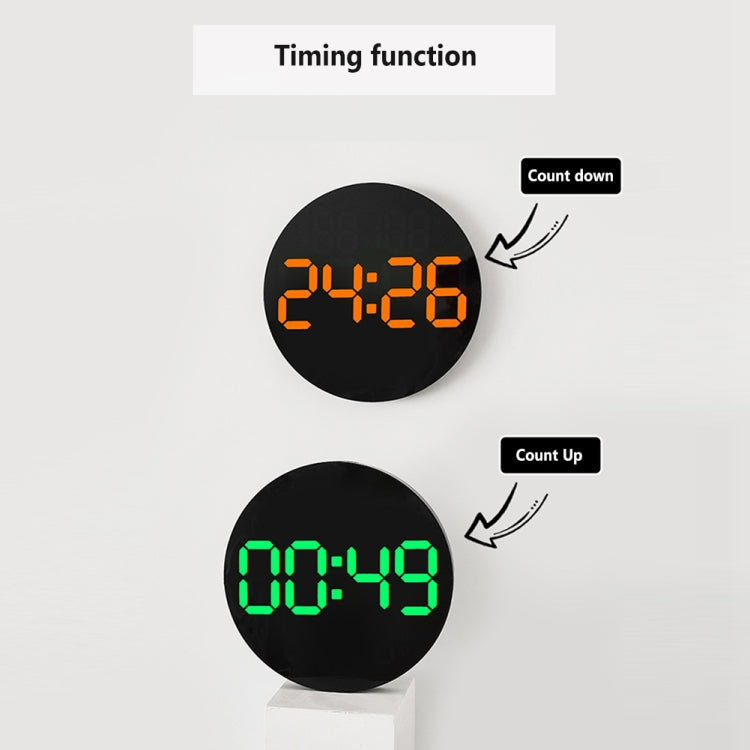 10-Inch Led Digital Wall Clock 2-Color Large Screen Electronic Clock With Temperature Display(Orange) - free shipping - PMc TechLife - Order now!