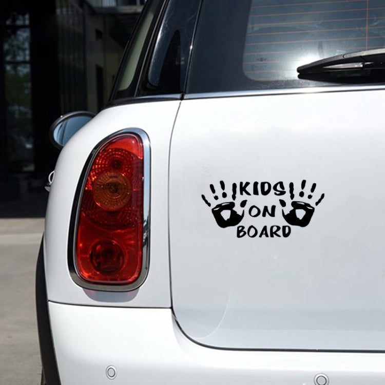 10pcs Kids On Board Warning Car Stickers Reflective Scratch Body Stickers(Black) - free shipping - PMC TechLife - Order now!