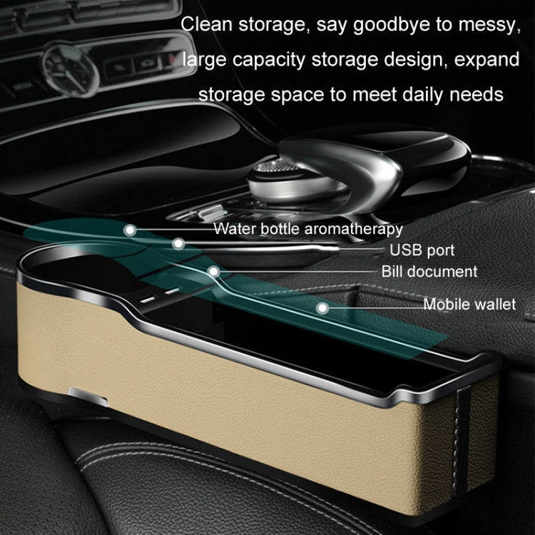 Car Seat Gap Storage Box Multifunctional Mobile Phone USB Charger, Color: QC3.0 Black - Stowing Tidying by PMC TechLife | Online Shopping South Africa | PMC TechLife | Buy Now Pay Later Mobicred
