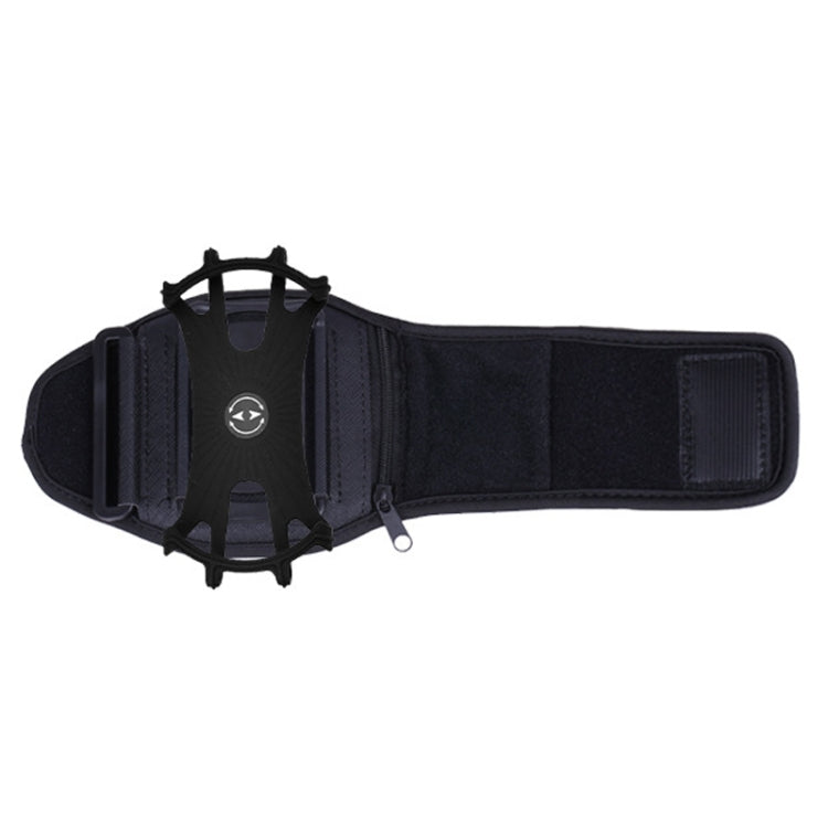 For 4.5-7 inch Phone Zipper Pocket Removable Rotating Arm Belt Bag Running Riding Phone Case(8 Claw Black) - Other by PMC TechLife | Online Shopping South Africa | PMC TechLife | Buy Now Pay Later Mobicred