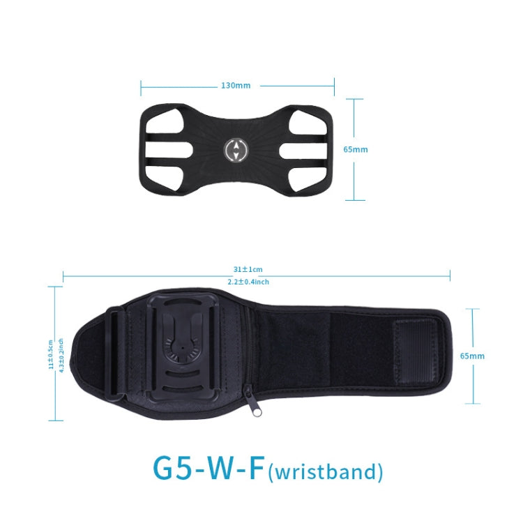 For 4.5-7 inch Phone Zipper Pocket Removable Rotating Arm Belt Bag Running Riding Phone Case(4 Claw Black) - Other by PMC TechLife | Online Shopping South Africa | PMC TechLife | Buy Now Pay Later Mobicred