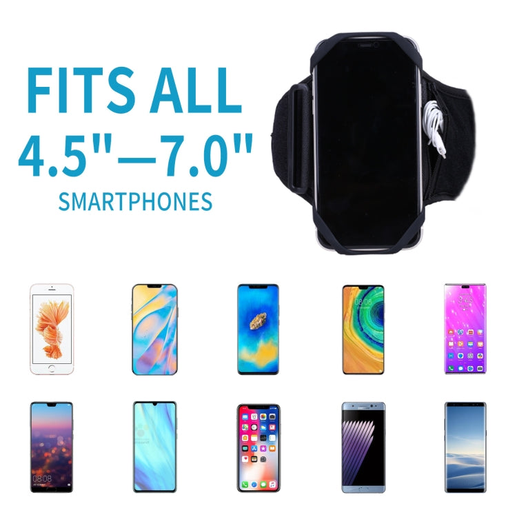 For 4.5-7 inch Phone Zipper Pocket Removable Rotating Arm Belt Bag Running Riding Phone Case(8 Claw Black) - Other by PMC TechLife | Online Shopping South Africa | PMC TechLife | Buy Now Pay Later Mobicred
