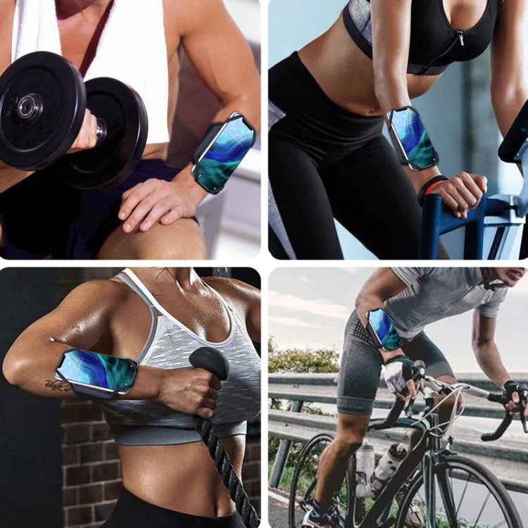 For 4.5-7 inch Phone Zipper Pocket Removable Rotating Arm Belt Bag Running Riding Phone Case(8 Claw Black) - Other by PMC TechLife | Online Shopping South Africa | PMC TechLife | Buy Now Pay Later Mobicred