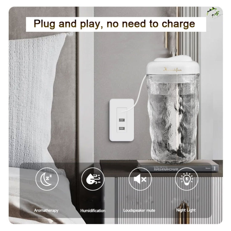 Iceberg Small Car Humidifier Atomization Mute Colorful Aromatherapy Machine(White) - free shipping - PMC TechLife - Order now!