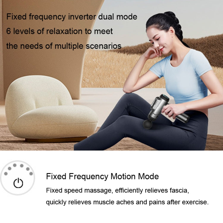 Konka 6 Speed Intelligent Fascia Gauge Muscle Relaxation Massager With 4 Massage Heads(Upgraded Model Gray) - Massage gun & Accessories by Konka | Online Shopping South Africa | PMC Jewellery | Buy Now Pay Later Mobicred