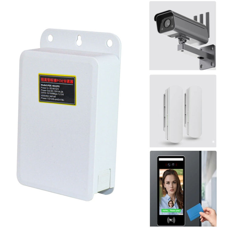 POE-4812FG  48V To 12V Isolated Standard POE Splitter Outdoor Monitoring Waterproof Power Supply Module - Cable & Adapter by PMC TechLife | Online Shopping South Africa | PMC TechLife