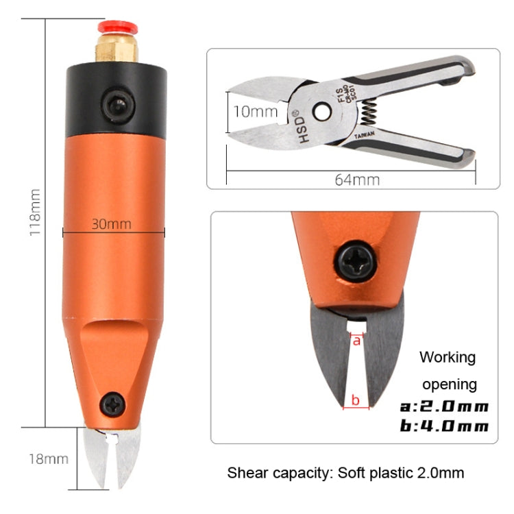 HSD HS-5M+F1S Cut Plastic Set 2 In 1 Pneumatic Snip Plier Cutting Metal Plastic Model Scissor Tool - free shipping - PMC TechLife - Order now!