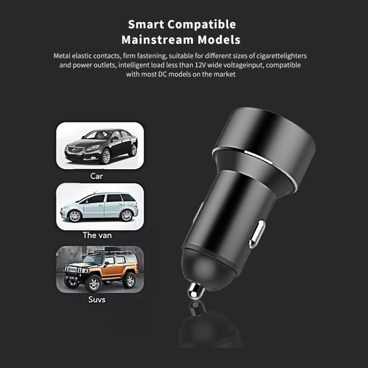 Mini Multifunctional Dual USB Digital Display Car Charger(Red) - Car Charger by PMC TechLife | Online Shopping South Africa | PMC TechLife | Buy Now Pay Later Mobicred