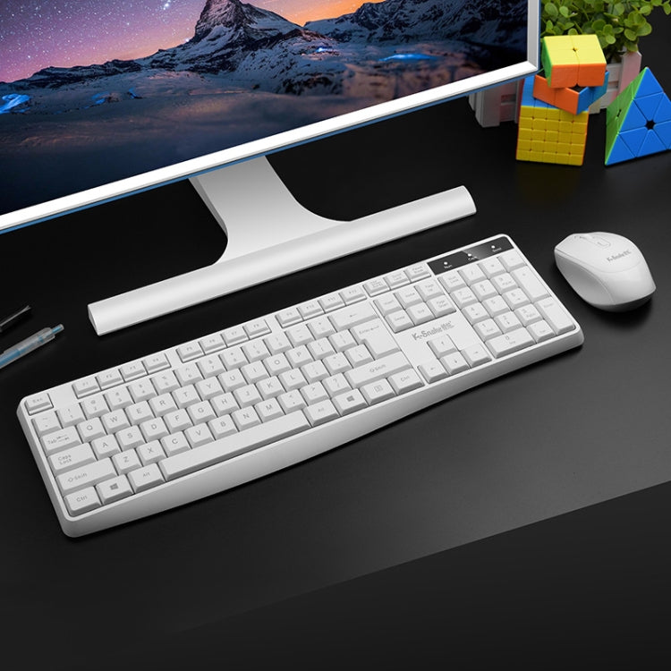 K-Snake WK800 Wireless 2.4G Keyboard Mouse Set Tabletop Computer Notebook Business Office House Use, Color: White - Wireless Keyboard by K-Snake | Online Shopping South Africa | PMC Jewellery | Buy Now Pay Later Mobicred