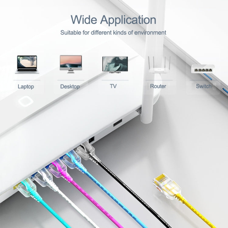 SAMZHE Cat6A Ethernet Cable UTP Network Patch Cable 10m(White) - Lan Cable and Tools by SAMZHE | Online Shopping South Africa | PMC Jewellery | Buy Now Pay Later Mobicred