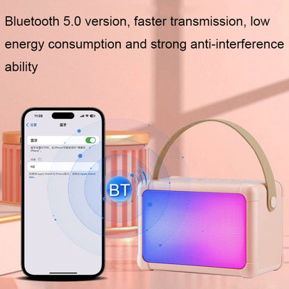 Portable RGB Lighting Effect Bluetooth Speaker Home Mini Karaoke Audio, Style: Speaker(Beige) - Microphone by PMC Jewellery | Online Shopping South Africa | PMC Jewellery | Buy Now Pay Later Mobicred