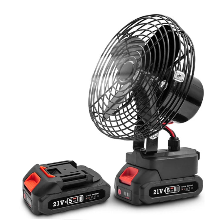 HILDA Portable Powerful Fan Outdoor Hair Dryer, With EU Plug Adaptor, Style: 6 inch With 2 Battery (3000mAh) - Electric Fans by HILDA | Online Shopping South Africa | PMC Jewellery | Buy Now Pay Later Mobicred