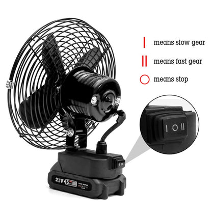 HILDA Portable Powerful Fan Outdoor Hair Dryer, With US Plug Adaptor, Style: 8 inch With 1 Battery(1500mAh) - Electric Fans by HILDA | Online Shopping South Africa | PMC Jewellery | Buy Now Pay Later Mobicred