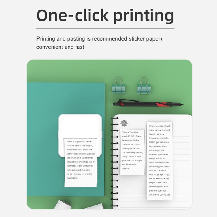 X6 200DPI Student Homework Printer Bluetooth Inkless Pocket Printer White Printing Paper x1 - Printer by PMC TechLife | Online Shopping South Africa | PMC TechLife | Buy Now Pay Later Mobicred