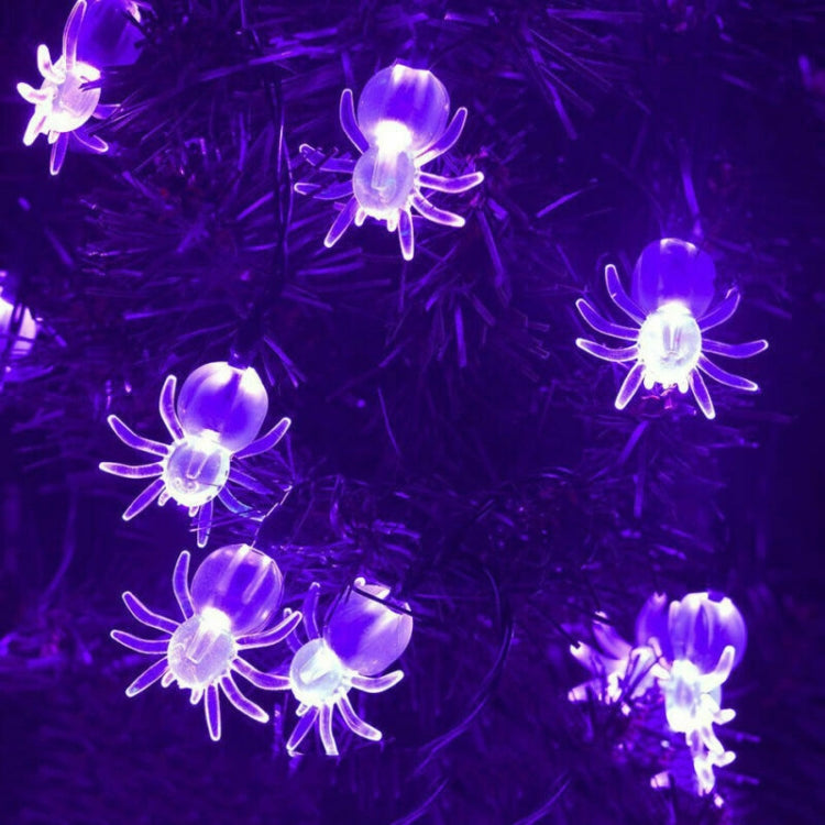Colorful 3m 20LEDs Halloween LED Cartoon Atmosphere Decorative Light String(Purple Spider) - Decoration Lamps by PMC TechLife | Online Shopping South Africa | PMC TechLife