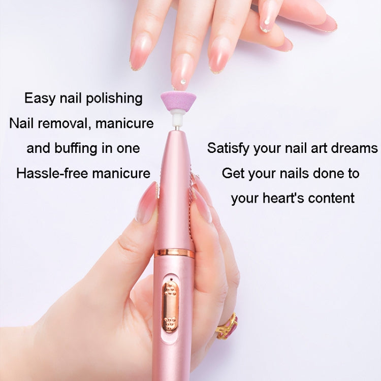 Electrical Nail Polisher Multifunctional Nail Polish Remover Pen Nail Sharpener(Pearl White) - Grinding Tools & Accessories by PMC Jewellery | Online Shopping South Africa | PMC Jewellery