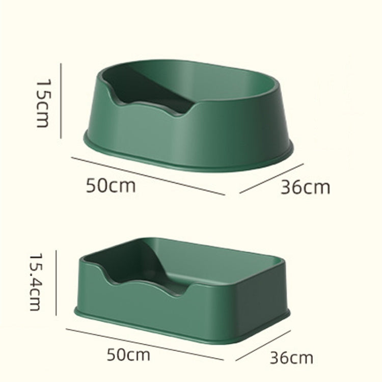 Open Litter Pan Large Capacity Plastic Pet Kennel, Model: Square Green - Beds by PMC TechLife | Online Shopping South Africa | PMC TechLife | Buy Now Pay Later Mobicred