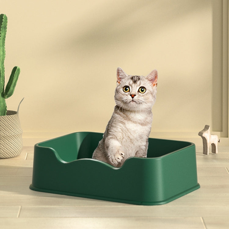 Open Litter Pan Large Capacity Plastic Pet Kennel, Model: Square Green - Beds by PMC TechLife | Online Shopping South Africa | PMC TechLife | Buy Now Pay Later Mobicred