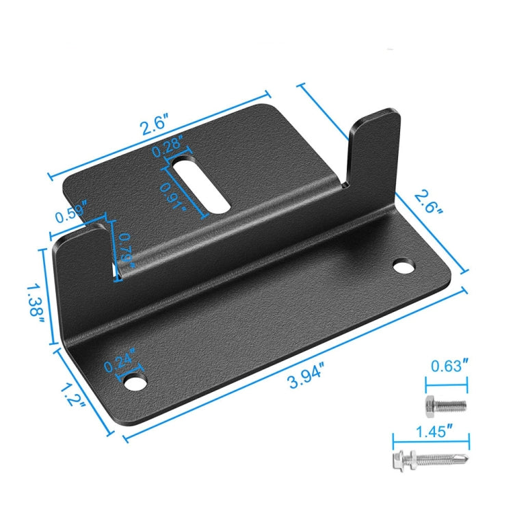 4pcs /Set Aluminum Solar Panel Mounting Bracket(Black) - Bumper by PMC TechLife | Online Shopping South Africa | PMC TechLife | Buy Now Pay Later Mobicred
