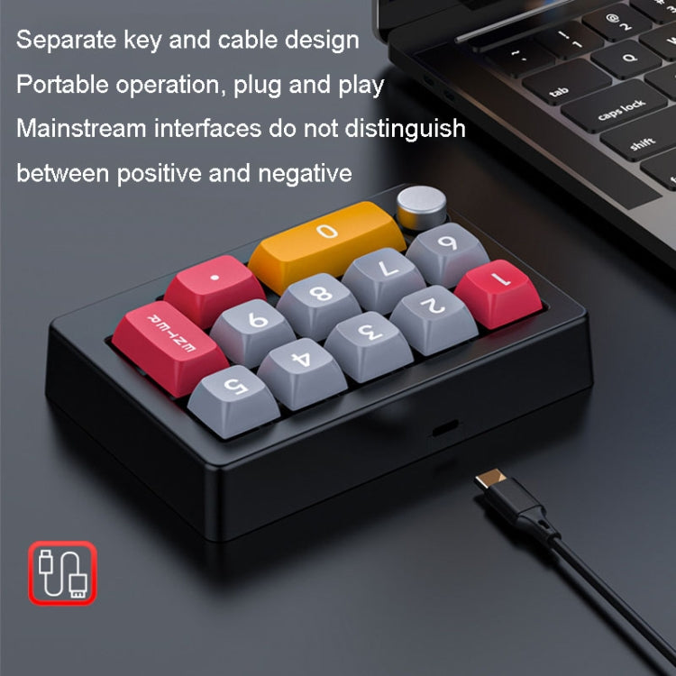 MKESPN 13 Keys RGB Multi-Function Macro Programming Mechanical Keypad Wired With Knob Keyboard(Black) - Mini Keyboard by MKESPN | Online Shopping South Africa | PMC Jewellery