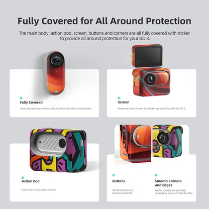 For Insta360 GO 3 AMagisn Body Sticker Protective Film Action Camera Accessories, Style: Painting - Protective Film & Stickers by aMagisn | Online Shopping South Africa | PMC Jewellery | Buy Now Pay Later Mobicred