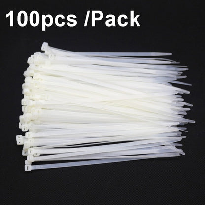 100pcs /Pack 8x300mm National Standard 7.6mm Wide Self-Locking Nylon Cable Ties Plastic Bundle Cable Ties(White) - Cable Organizer by PMC Jewellery | Online Shopping South Africa | PMC Jewellery | Buy Now Pay Later Mobicred