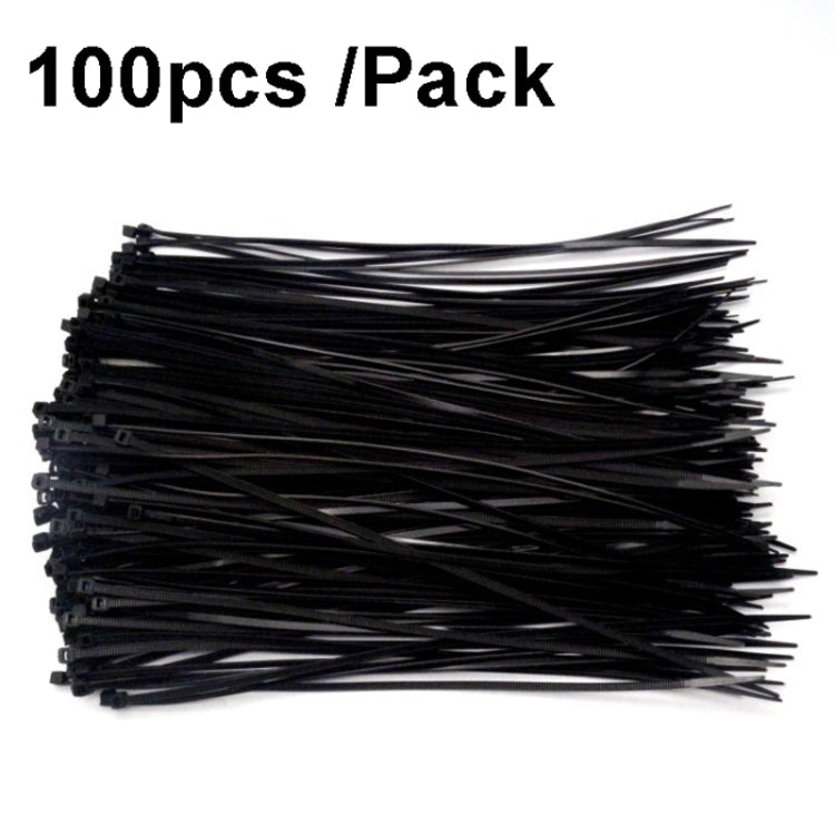 100pcs /Pack 8x300mm National Standard 7.6mm Wide Self-Locking Nylon Cable Ties Plastic Bundle Cable Ties(Black) - Cable Organizer by PMC Jewellery | Online Shopping South Africa | PMC Jewellery | Buy Now Pay Later Mobicred