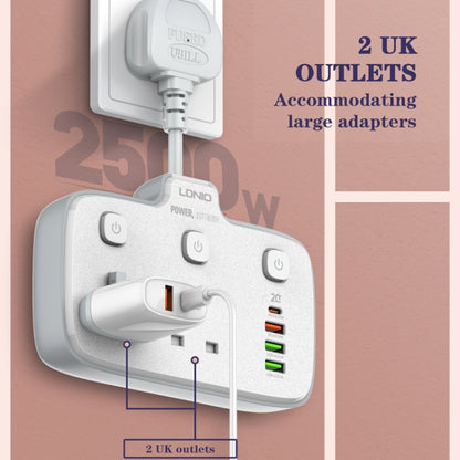 LDNIO Without Wire Adapter Plug Board Converter, Specification: EU Plug Hole - Extension Socket by LDNIO | Online Shopping South Africa | PMC Jewellery | Buy Now Pay Later Mobicred