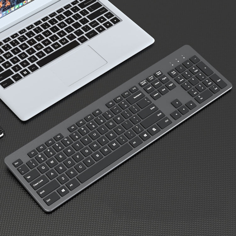 B035 2.4G Wireless Keyboard Scissor Foot Construction Silent Office Laptop External Keyboard, Color: Double-mold Bluetooth Gray - Wireless Keyboard by PMC Jewellery | Online Shopping South Africa | PMC Jewellery | Buy Now Pay Later Mobicred