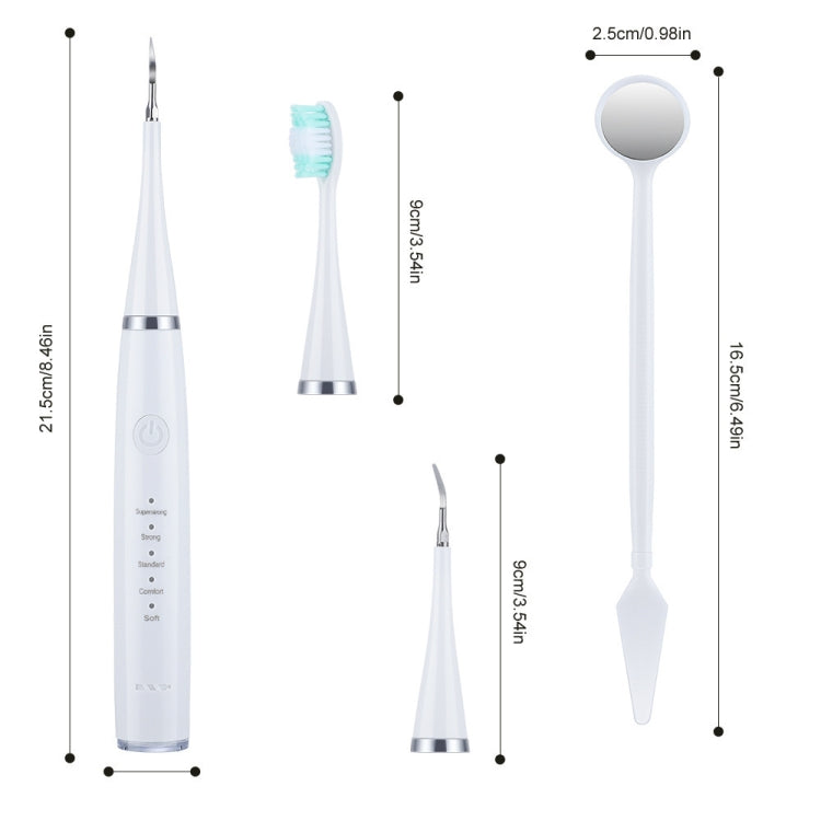 Electric Dental Scaler Accessories Replacement Head, Color: 5pcs Toothbrush Head White - Replacement Brush Heads by PMC Jewellery | Online Shopping South Africa | PMC Jewellery | Buy Now Pay Later Mobicred