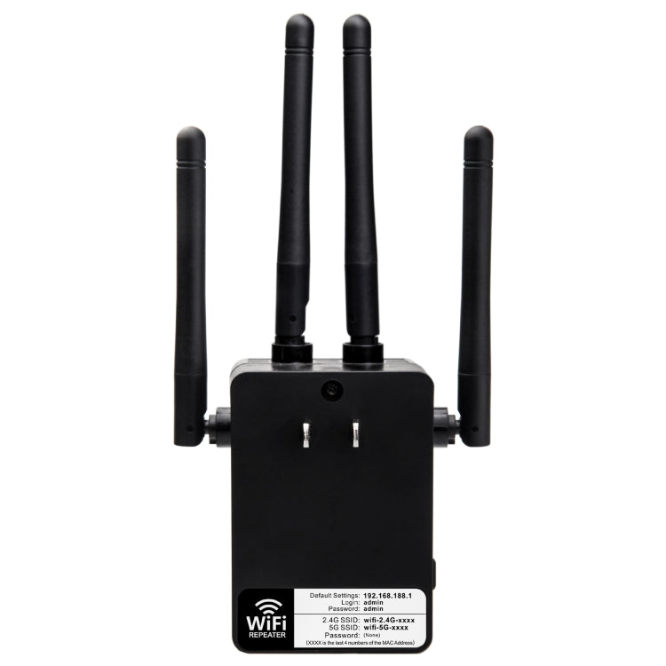 5G/2.4G 1200Mbps WiFi Range Extender WiFi Repeater With 2 Ethernet Ports US Plug White - Broadband Amplifiers by PMC Jewellery | Online Shopping South Africa | PMC Jewellery | Buy Now Pay Later Mobicred