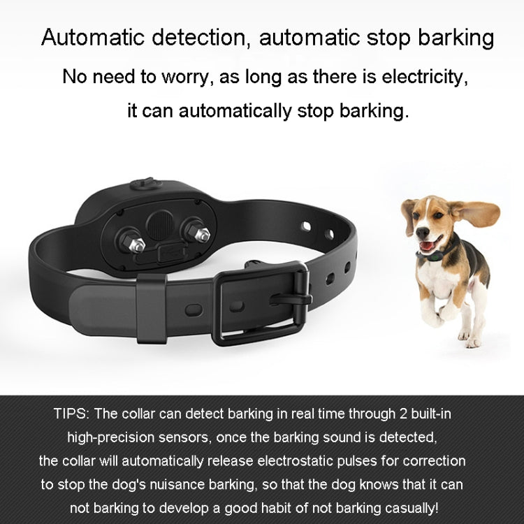 Auto Stop Barker Pet Shock Collar Dog Trainer(Black) - Training Aids by PMC Jewellery | Online Shopping South Africa | PMC Jewellery