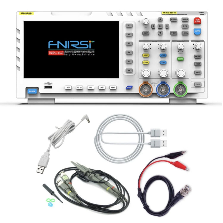 FNIRSI 2 In 1 Dual-Channel 100M Bandwidth Digital Oscilloscope 1GS Sampling Signal Generator, EU Plug 1014D - Digital Multimeter by FNIRSI | Online Shopping South Africa | PMC Jewellery | Buy Now Pay Later Mobicred