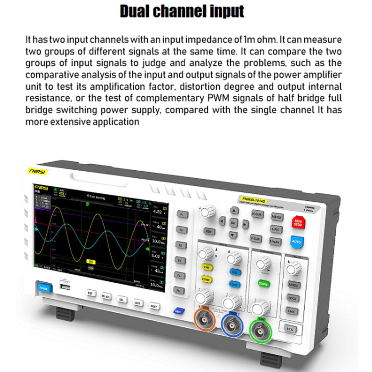 FNIRSI 2 In 1 Dual-Channel 100M Bandwidth Digital Oscilloscope 1GS Sampling Signal Generator, EU Plug 1014D - free shipping - PMC Jewellery - Order now!