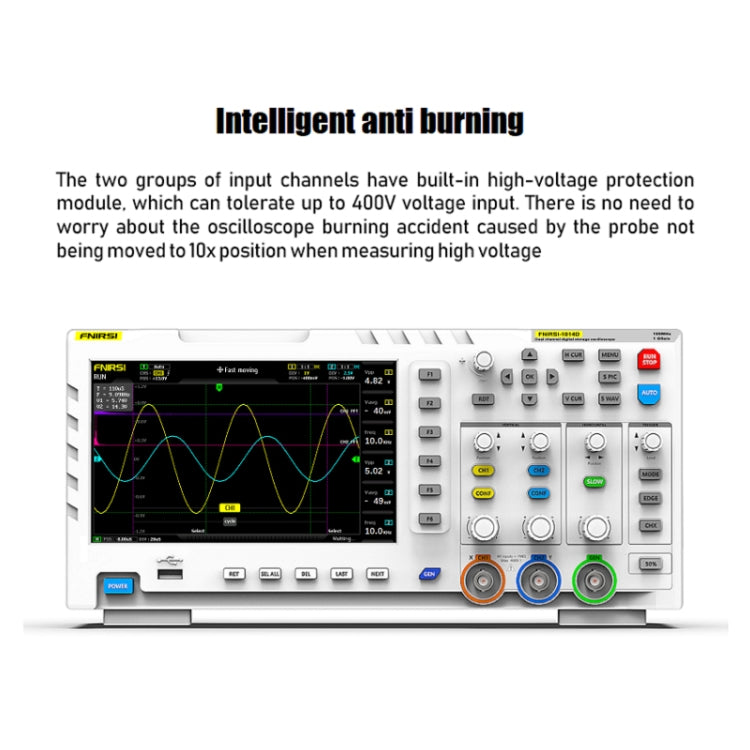 FNIRSI 2 In 1 Dual-Channel 100M Bandwidth Digital Oscilloscope 1GS Sampling Signal Generator, EU Plug 1014D - Digital Multimeter by FNIRSI | Online Shopping South Africa | PMC Jewellery | Buy Now Pay Later Mobicred