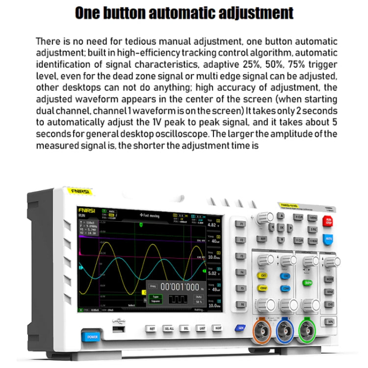 FNIRSI 2 In 1 Dual-Channel 100M Bandwidth Digital Oscilloscope 1GS Sampling Signal Generator, EU Plug 1014D - Digital Multimeter by FNIRSI | Online Shopping South Africa | PMC Jewellery | Buy Now Pay Later Mobicred