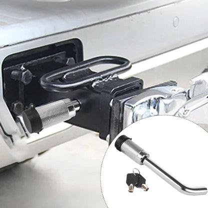 Car Latch Lock Trailer Tow Hook Anti-theft Padlock(Straight Pipe Black) - Towing Bars by PMC Jewellery | Online Shopping South Africa | PMC Jewellery | Buy Now Pay Later Mobicred