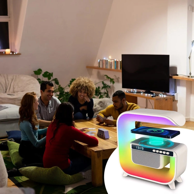 G3 5 In 1 Wireless Charger Bluetooth Speaker Clock With RGB LED Atmosphere Smart Light - Desktop Speaker by PMC Jewellery | Online Shopping South Africa | PMC Jewellery | Buy Now Pay Later Mobicred