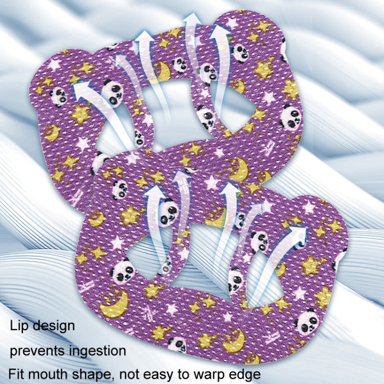 30pcs/pack Cartoon Bear O-shaped Breathable Soft Prevent Mouth Open Sticker, Size: Large(Purple) - Corrector by PMC Jewellery | Online Shopping South Africa | PMC Jewellery