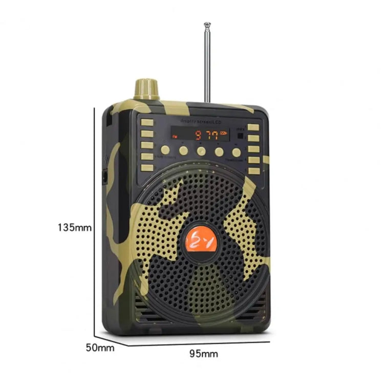 48W Wireless Bluetooth Voice Amplifier with Remote Control Supports USB/TF Card Playback EU Plug(Camouflage) - Midrange Speaker & Frequency Divider by PMC TechLife | Online Shopping South Africa | PMC TechLife | Buy Now Pay Later Mobicred