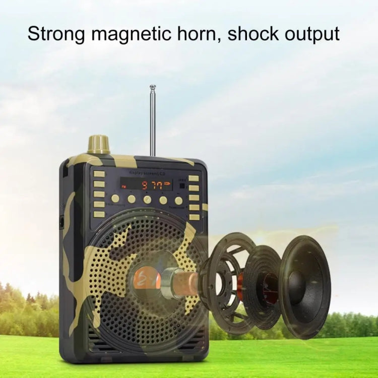 48W Wireless Bluetooth Voice Amplifier with Remote Control Supports USB/TF Card Playback EU Plug(Camouflage) - Midrange Speaker & Frequency Divider by PMC TechLife | Online Shopping South Africa | PMC TechLife | Buy Now Pay Later Mobicred