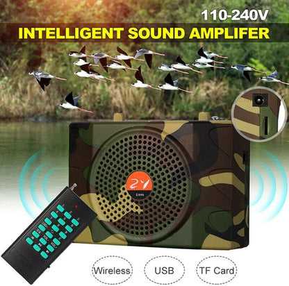 25W  Bluetooth Voice Amplifier Bird Hunting Speaker Supports USB/TF/FM 1000m Remote Control UK Plug(Camouflage) - Midrange Speaker & Frequency Divider by PMC Jewellery | Online Shopping South Africa | PMC Jewellery | Buy Now Pay Later Mobicred