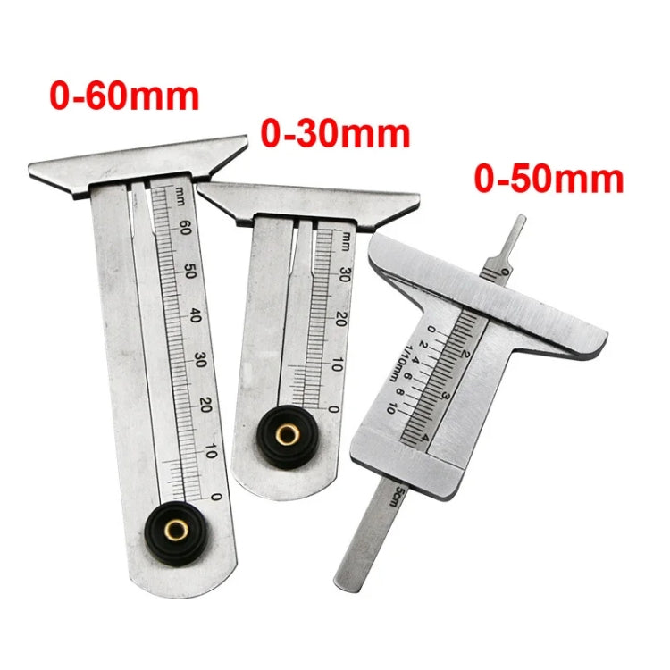 0-30mm Stainless Steel Tire Tread Vernier Depth Gauge - Electronic Test by PMC Jewellery | Online Shopping South Africa | PMC Jewellery | Buy Now Pay Later Mobicred