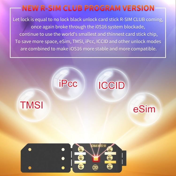 R-SIM18 CLUB Unlock Card Integrate TMSI / eSIM / ICCID / IPCC for iOS16 System - Unlock SIM Card by PMC Jewellery | Online Shopping South Africa | PMC Jewellery