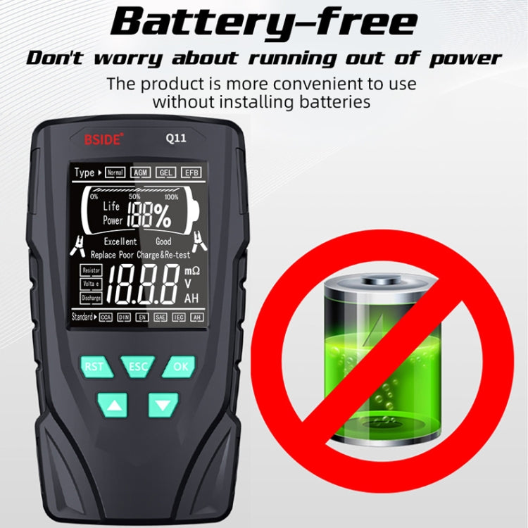 BSIDE Q11 Car Battery Detector 12V/24V Battery Life Capacity Internal Resistance Tester - Electronic Test by BSIDE | Online Shopping South Africa | PMC Jewellery | Buy Now Pay Later Mobicred
