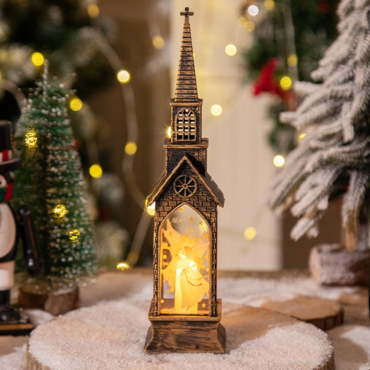 Christmas Decoration Lamps Church Shape Night Light Electronic Candle Candlelight, Style: Angel - Decoration Lamps by PMC Jewellery | Online Shopping South Africa | PMC Jewellery