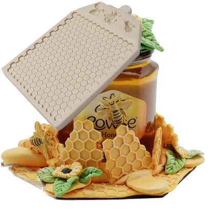 Honeycomb Block Textured Silicone Mold Bee Fondant Chocolate Cake Mold, Speci: Mk-2019 Light Gray - Food Molds by PMC Jewellery | Online Shopping South Africa | PMC Jewellery